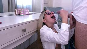 student skips condoms and swallows every sperm drop