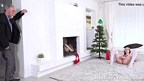 old man from next-door eats young 18+ pussy like a pro, licking and doggystyle fucking her hairless cunt