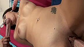 I saw massive cocks giv teen Nikki Vee a gangbang facial.