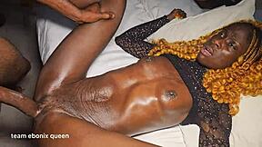 skinny sarah returns for anal bent over ebony fuck with big cock.