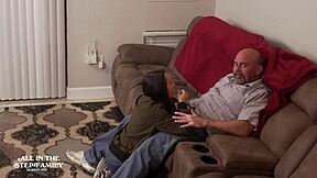 Freya von doom casually visits her stepdad and new wife for a chat.