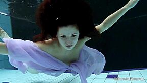 I Love Aneta's Big Tits In Purple Dress By Pool