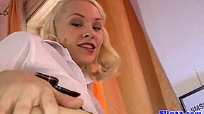 Alluring European Teen Bent Over For Old Man.