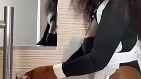Ebony Maid Caught Riding Boss! Full Video!