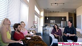 Stepbro almost caught fucking teen sister with big cock