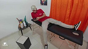 Massage therapist fucks client's big ass, she craves more