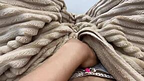 Feeling lonely, I pleasure my tight pussy to relieve the horniness.