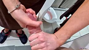 Wow, my home nurse washes my big cock. She makes me cum in the hospital