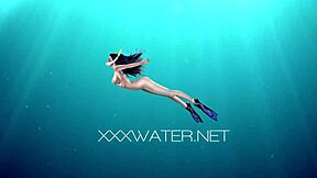 Cum Everywhere in the Pool from Underwater Blowjobs by Brunette Teen Cruz