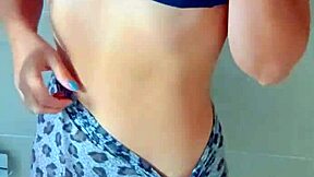 tanned latinas shower after beach