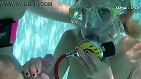 Cum Everywhere in the Pool from Underwater Blowjobs by Brunette Teen Cruz