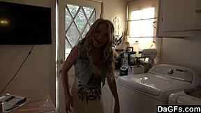 Teen hottie gets drilled in kitchen after shopping spree