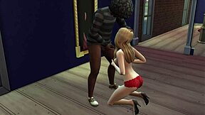oh wow, that hot teen is sucking cocks at the bar in sims 4!