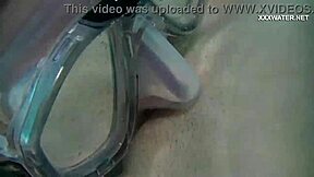 Cum Everywhere in the Pool from Underwater Blowjobs by Brunette Teen Cruz