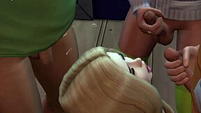 oh wow, that hot teen is sucking cocks at the bar in sims 4!