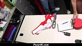 Milf officer punishes teen with stepdad fuck.