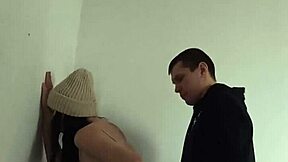 I rushed to fuck my classmate in the entrance and came in her mouth