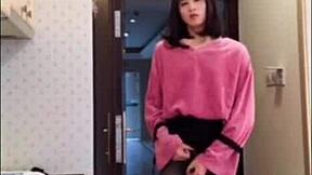 asian ladyboy flashes dick and cums while teasing woman