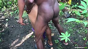 Caught My Ebony Neighbor Bathing Naked in Nearby Bush. What Happens Next?