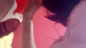 In robe, he enters mouth, I give blowjob, ride hard, oops came inside