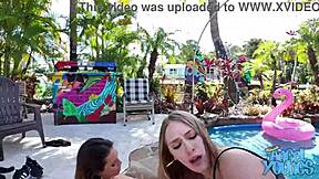 Sunny Miami heats up with Angel, Kelsi Monroe, Egypt sharing Jmac in wild foursome