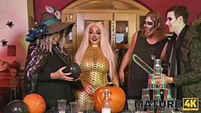 Mature Granny Plays Fucking Hide and Seek at Party