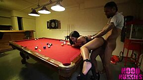 Petite Black Teen Fucked On Pool Table!