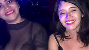 skinny newbie baixinha rides and dances on big cock in swing club