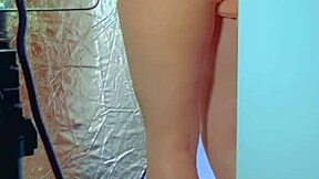 College Desi In Sexy Dress Plays With Glass Dildo For Orgasm