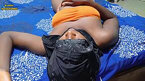 step sister whispers, 'touch my young ebony tits on this silent night'