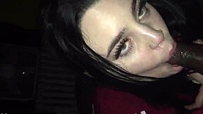 look at this amateur 19yr old spanish girl deepthroating that big black cock