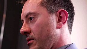 Watch this teen beauty seduce the older guy with her ass