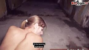 uhh, shy student tourist tryin outdoor sex with german pickup guy... so nervous!