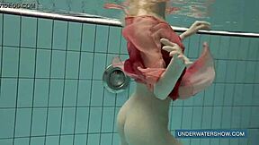 yo, check katya okuneva slayin’ in a red dress by the pool! 🔥💦