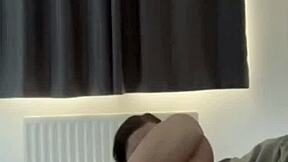 horny british teen toys herself to squirting orgasm on webcam.