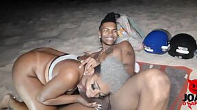 Bold Sexual Adventure on Rio Beach at Night