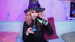 sexy witch does anal play with toys