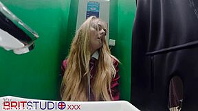 gloryhole teen 18+ student sucks cock for cum swallow