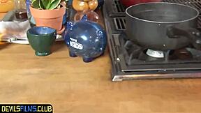 cute teen 18+ newbie spitroasted by bbcs in 4some blowjob and double penetration