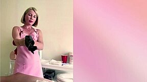 Russian Blonde Handles Cock Like a Pro. She Made Him Cum Hard in Dirty California Nurse Play!