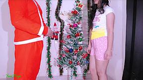 desi teen priya gets hard fucked by fake santa in christmas roleplay