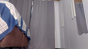 stepdad wanted to see stepdaughter naked, caught jerking behind curtain