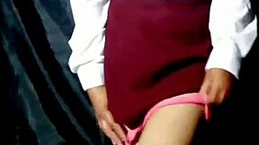 Mexican schoolgirl gets horny and masturbates for her favorite teacher after school