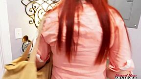 Petite Redhead Olivia X Sucks Cock While Fingering Then Gets Banged