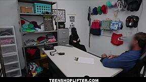 petite blonde teen delilah day caught shoplifting, gets fucked by officer 😏