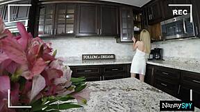 Is the slutty nanny caught or just teasing her fans?