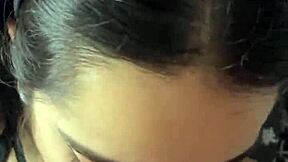 My submissive Debora Prado masturbates my cock before blowjob