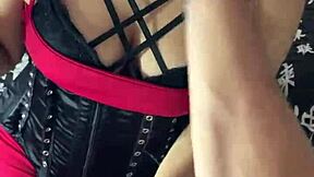 My submissive Debora Prado masturbates my cock before blowjob