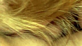 Cute young blonde licks and sucks cock in public woods