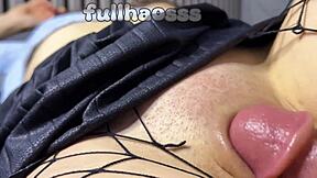 Wanna see this shaved asian teen 18+ pussy get pounded and filled with cum up close?